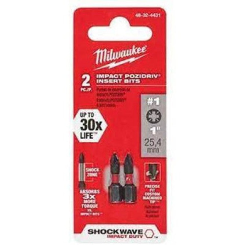 48-32-4431 – POZIDRIV BIT #1X1IN  (2 pcs/pkg)
