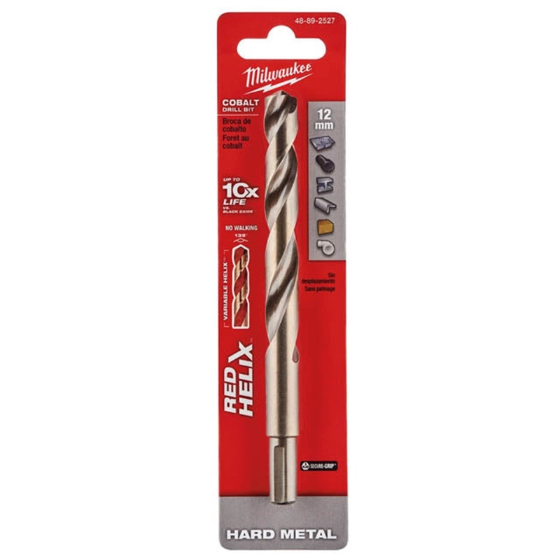 48-89-2527 – DRILL BIT METRIC RED HELIX 12MM COBALT HARD METAL