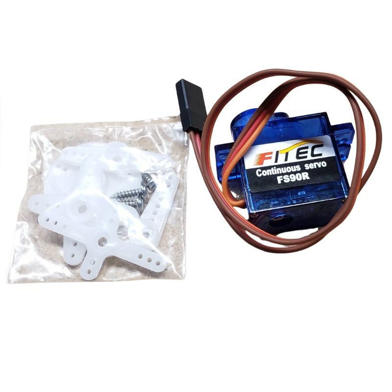 FS90R – MOTOR SERVO MICRO CONTINUOUS 130RPM 1.5KG-CM