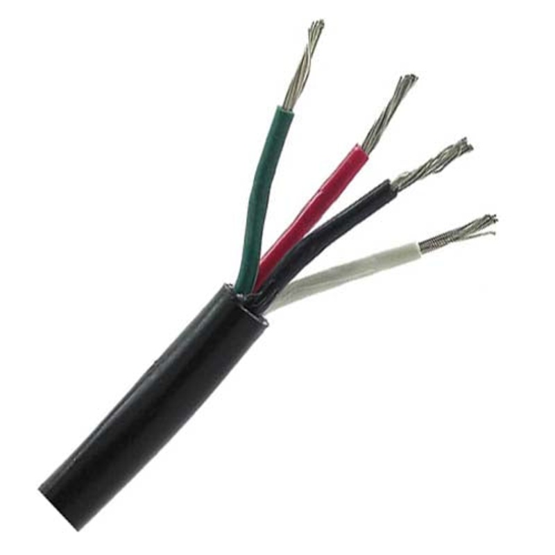 2004C-0CT1 – CABLE 4C 20AWG STR UNSH 920FT BLK PVC 19TC 80C 300V CM