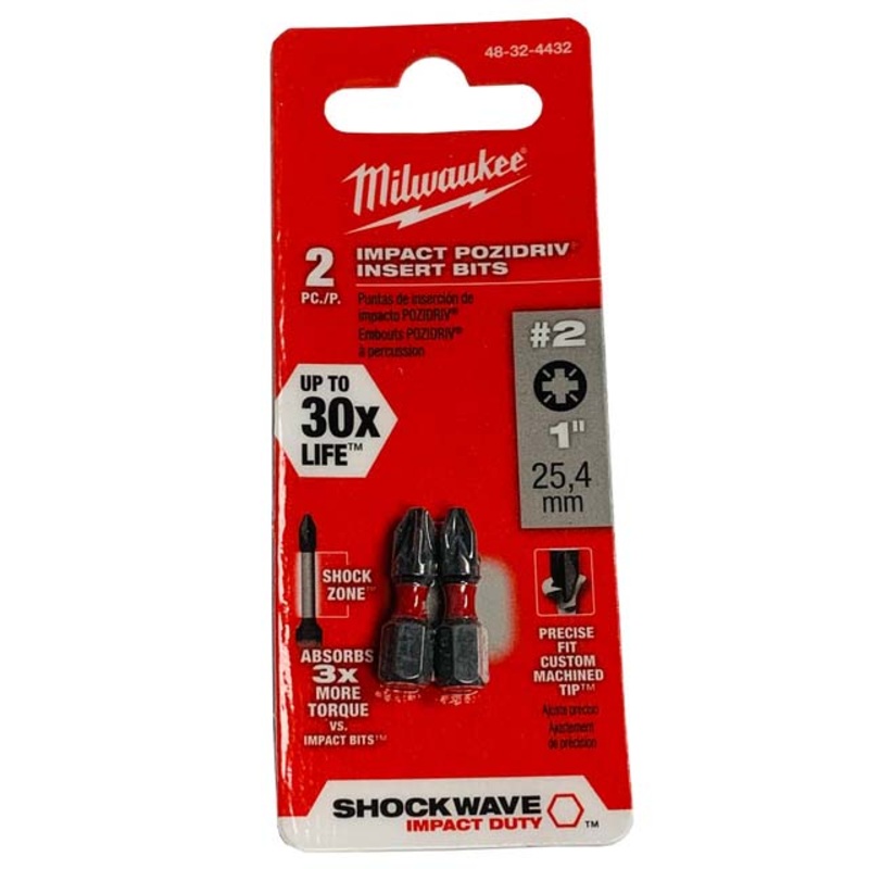 48-32-4432 – POZIDRIV BIT #2X1IN  (2 pcs/pkg)