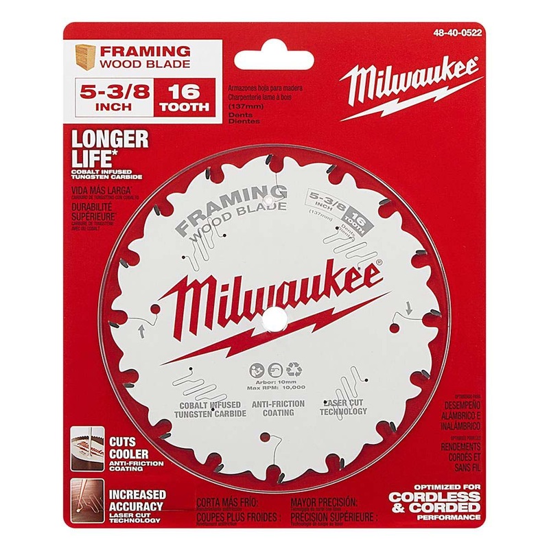 48-40-0522 – SAW BLADE 5-3/8IN 16T FRAMING WOOD CUTTING CIRCULAR BLADE