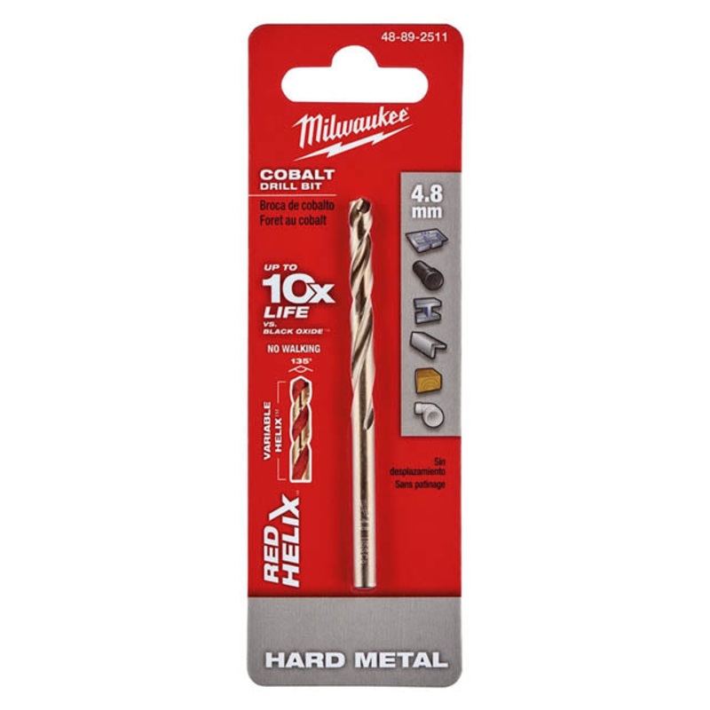 48-89-2511 – DRILL BIT METRIC 4.8MM RED HELIX COBALT HARD METAL