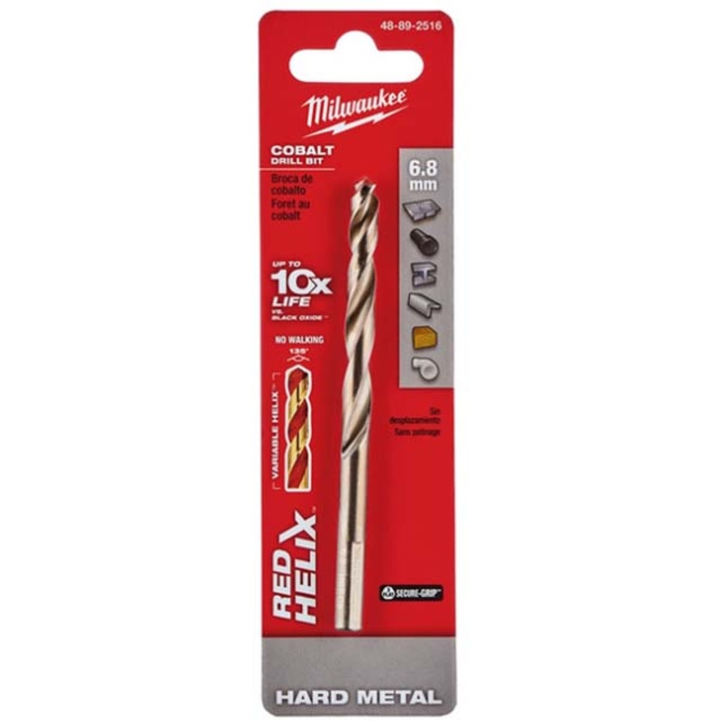 48-89-2516 – DRILL BIT METRIC 6.8MM RED HELIX COBALT FOR HARD METAL