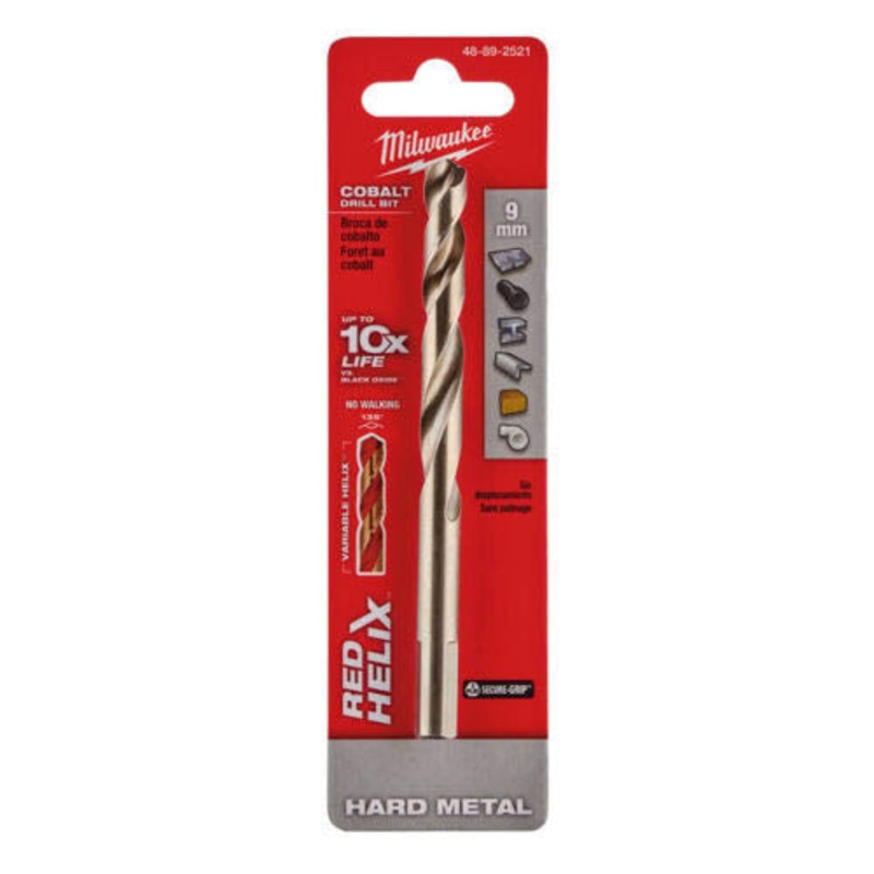 48-89-2521 – DRILL BIT METRIC RED HELIX 9MM COBALT HARD METAL
