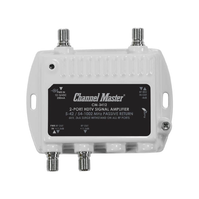 CM-3412 – TV AMPLIFIER/SPLITTER 2WAY 11.5D 11.5DB  54-1002MHZ