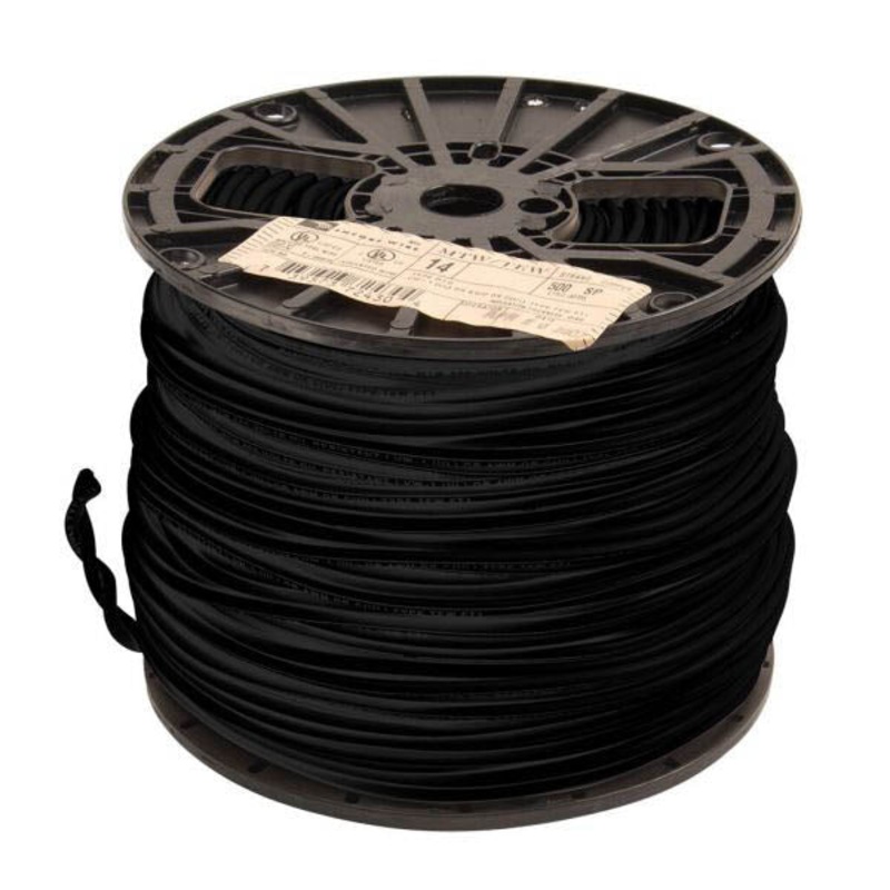 T2181015-1-00 – LEAD WIRE 2C 18AWG UNSH 700FT BK 16TC 1IN LAY 600V 105C UL1015