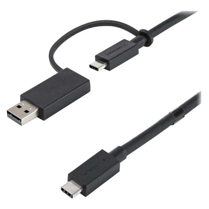 TC22M – USB CABLE C M/M 3.1 6FT W/USB C FEM TO A MALE ADAPTER BLACK