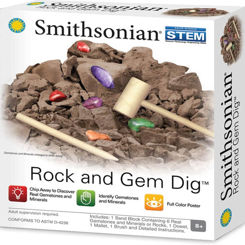 52103 – ROCK AND GEM DIG STONES WITH MALLET DOWELL POUCH INSTRUCTIONS