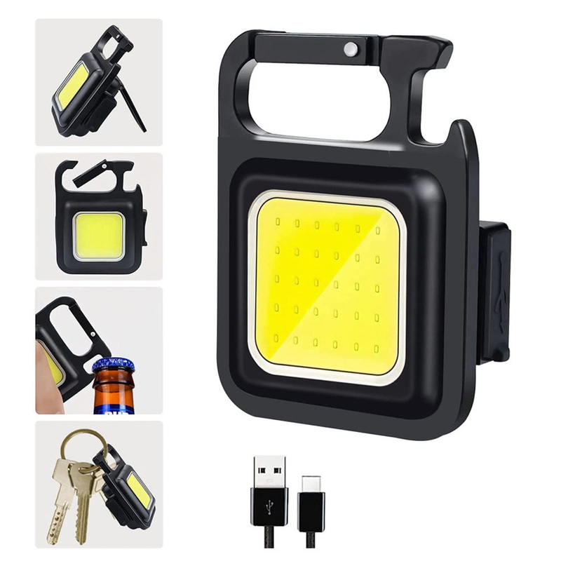 789001 – FLASHLIGHT RECHARGEABLE W/KEY CHAIN COB LIGHT 6W