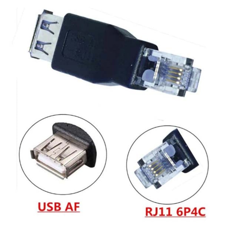ADN-5206 – USB ADAPTER A FEMALE TO RJ11 6P4C 4PIN MALE