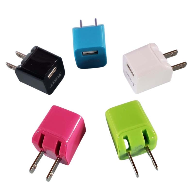 IN.861 – USB WALL CHARGER 5VDC@1A ASSORTED COLOURS