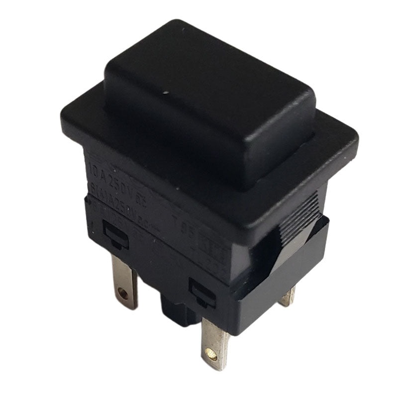 TL202A3 – PUSH SWITCH MOM 2P1T NO SNAP TAB 6A/125VAC 13X20MM BLK