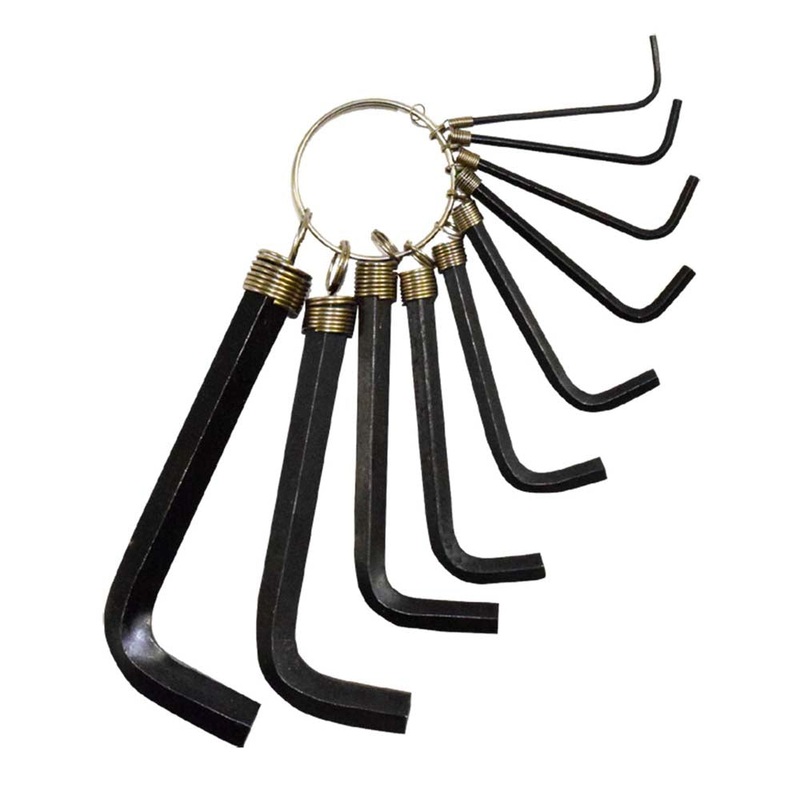TP6006A – HEX KEY SET SAE 1/16 5/64 3/32 1/8 9/64 5/32 3/16 1/4 5/16 3/8