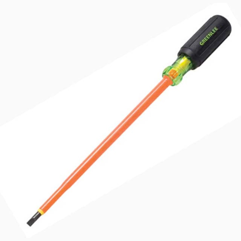 0153-22-INS – SCREWDRIVER SLOT INSULATED 3/16 X 6IN SHANK CABINET TIP