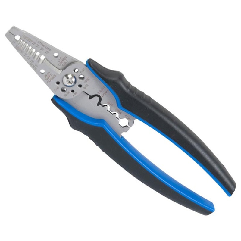 701009 – WIRE STRIPPER/CUTTER/CRIMPER STRIPS 22-8AWG CRIMPS 22-10AWG