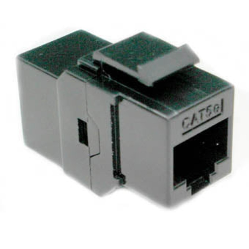 7216 – KEYSTONE COUPLER CAT5E BLK JK-JK