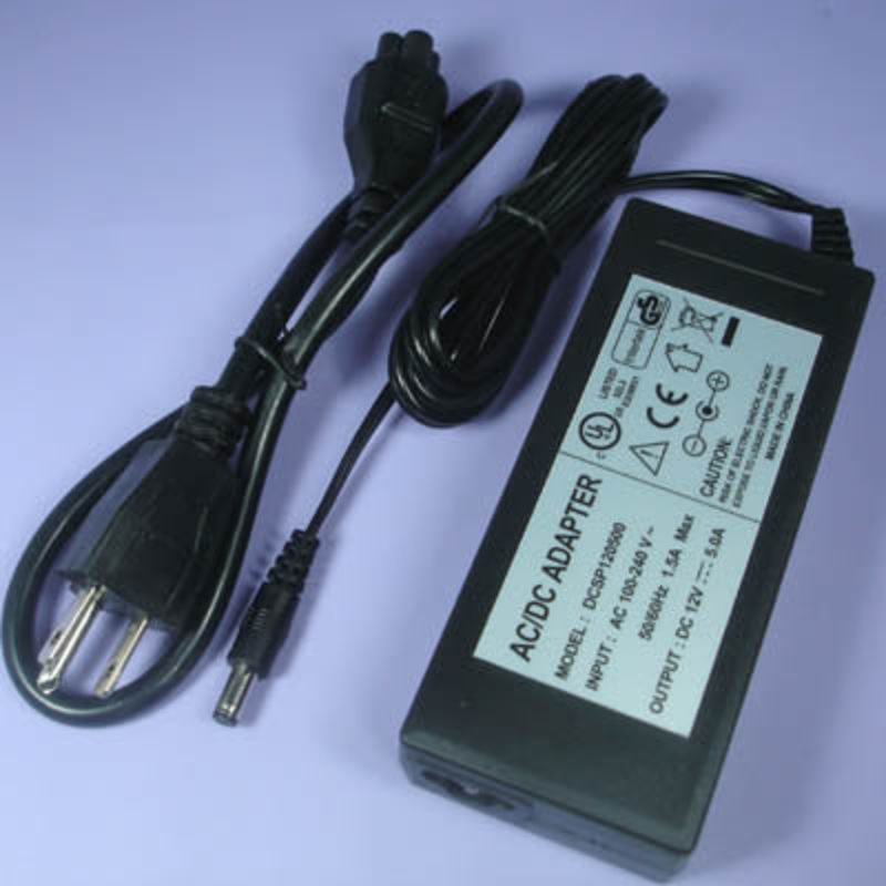 90816 – PSU SW 12VDC 5A 2.1MM C+ DESKTOP IP:100-240VAC
