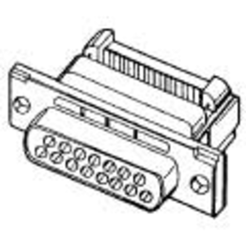 AAF-166B-1 – DB9F IDC PLASTIC W/LIP BLACK