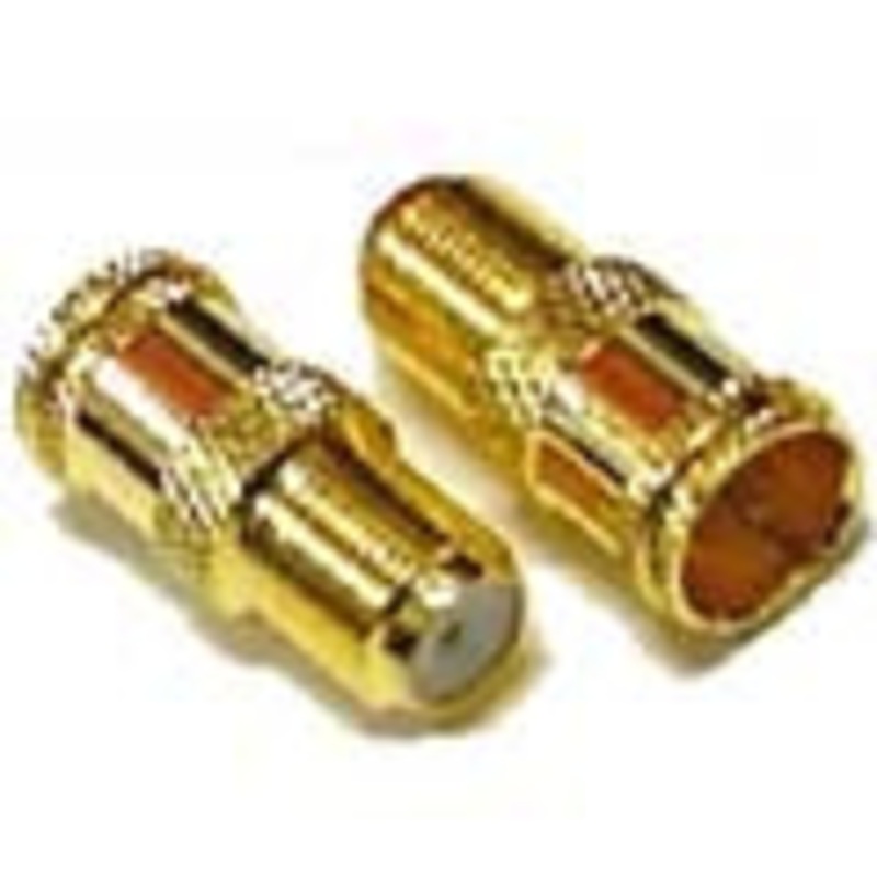 AN-337G-BC – F ADAPTER PLUG-JACK PUSH GOLD  (2 pcs/pkg)