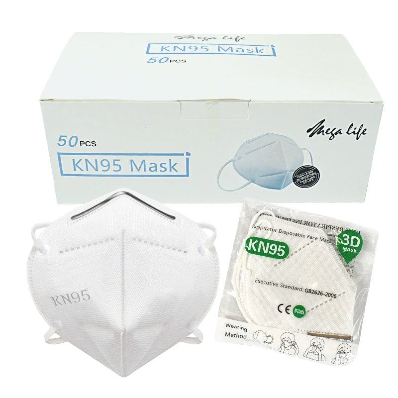 GB2626-2006 – FACE MASK RESPIRATOR KN95 INDIVIDUALLY PACKED (50 pcs/pkg)