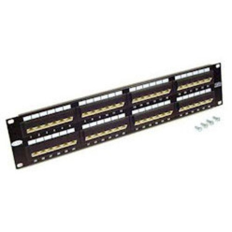 560283 – PATCH PANEL 48PORT CAT6 2U 19IN BLK