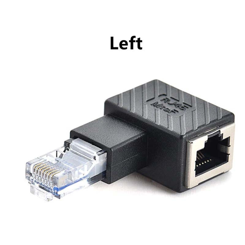 AGAA-9954 – RJ45 8P8C PLUG/JACK RIGHT ANGLE ADAPTER CAT5/6 LEFT SIDE