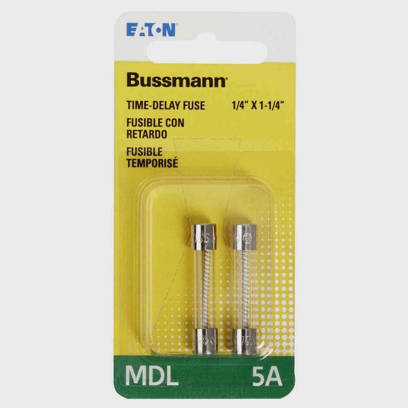 BP/MDL-5 – FUSE SB 5A 250V 6.3X32MM GLASS  (2 pcs/pkg)