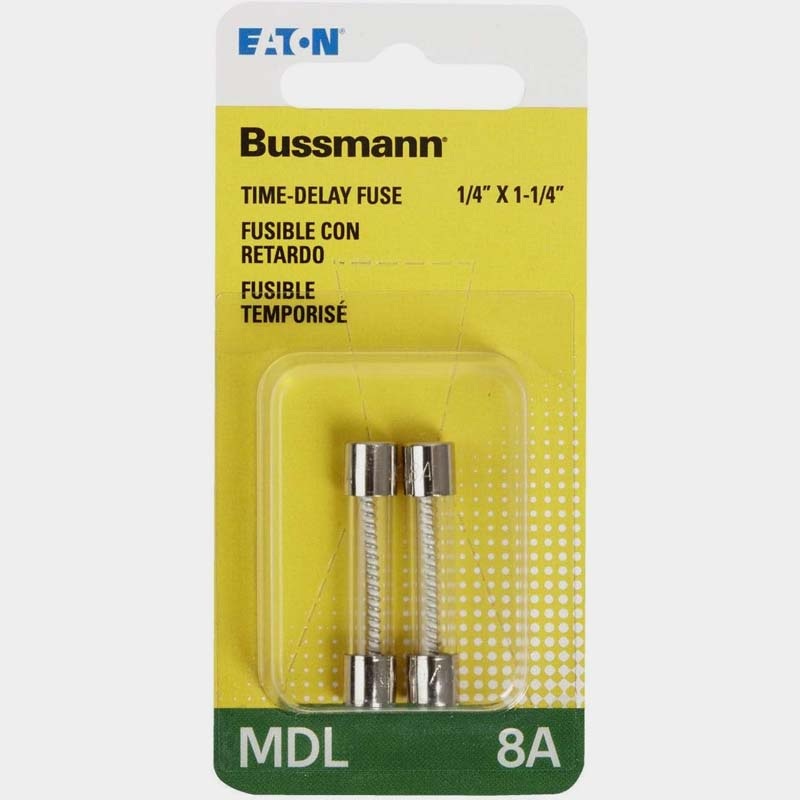BP/MDL-8 – FUSE SB 8A 250V 6.3X32MM GLASS  (2 pcs/pkg)