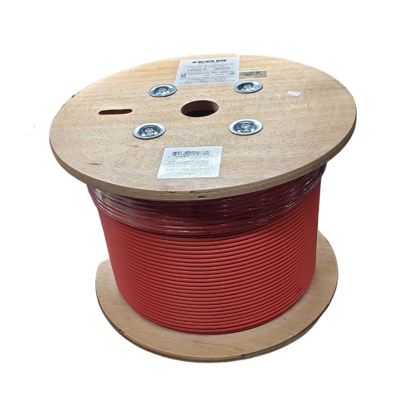 C6ABC51S-RD-1000 – CABLE CAT6A FT6 SOL SH RED 1000F 4PR 23AWG 65MHZ F/UTP CMP SPOOL