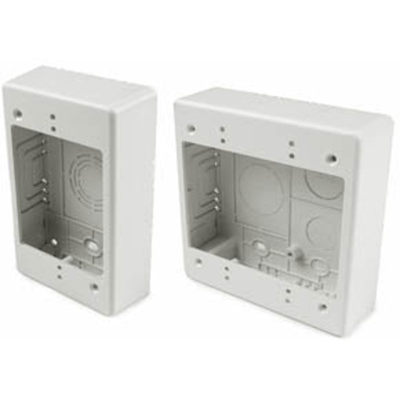 SD-2GBOX-WH – RACEWAY 2GANG BOX WHT 5.25X5X2IN