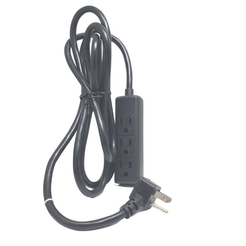 XWS8-1007-BLK – EXTENSION CORD 3/16 8FT 3 OUTLET BLK SJT 45DEG PLUG 13A 125V