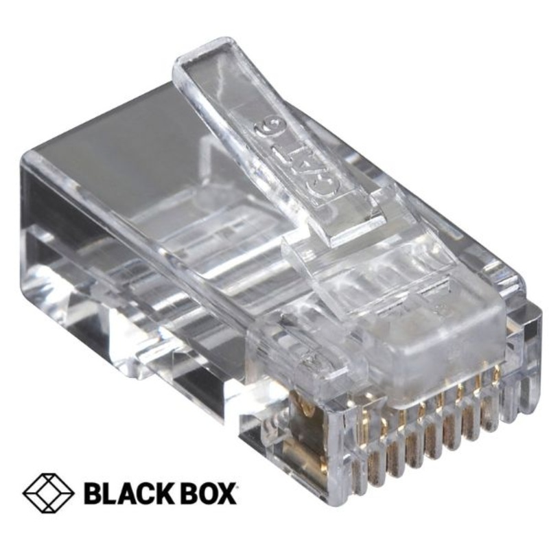 C6-MP-U-100PAK – MODULAR PLUG 8P8C SOL/STR CAT6 RND UNSH (100 pcs/pkg)