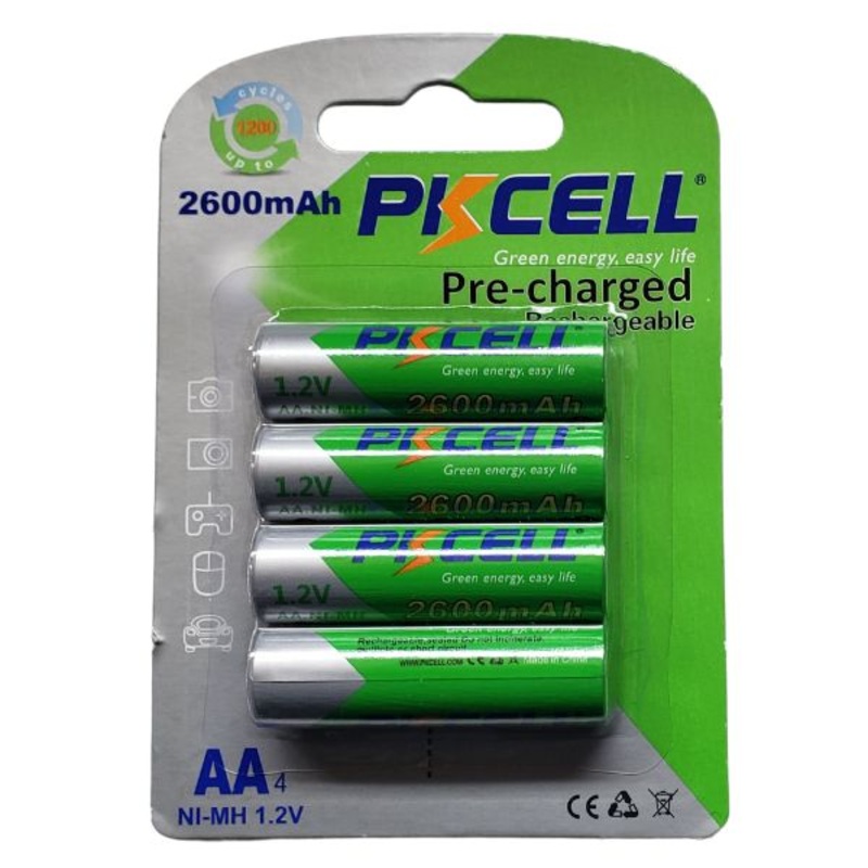 NIMH2600-4B – BATTERY NI-MH AA 1.2V 2600MAH  (4 pcs/pkg)