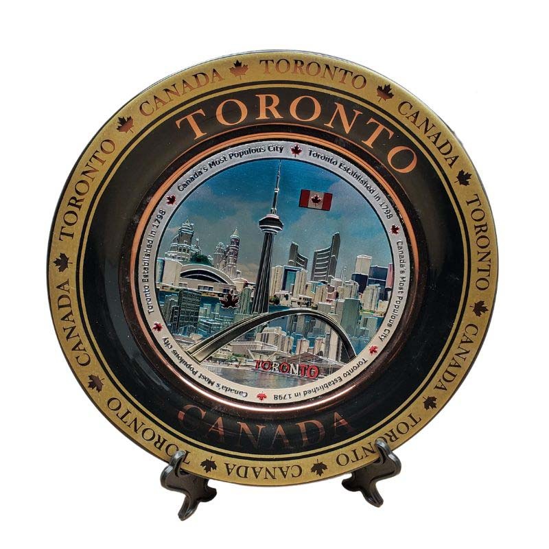 03026 – TORONTO SOUVENIR PLATE 8IN METAL