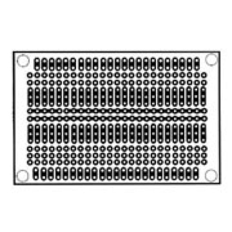 21-113 – PCB ETCHED SS 2X3IN 1 2 AND 3 CONNECTED PADS WITH POWER BUS