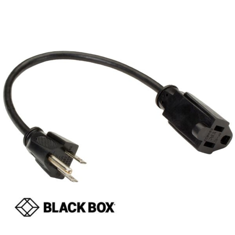 EPXR17-R2 – EXTENSION CORD 3/16 1FT SVT BLACK NEMA 5-15P TO 5-15R