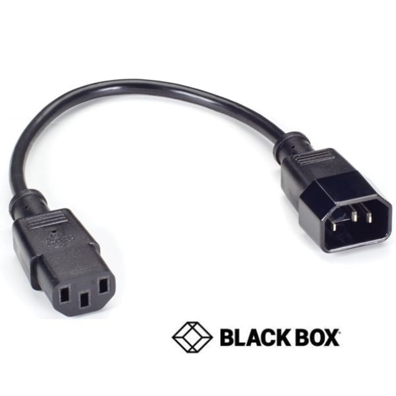 EPXR26 – JUMPER CORD 3/18 1FT RND BLK SVT C14 TO C13 FT2 60C