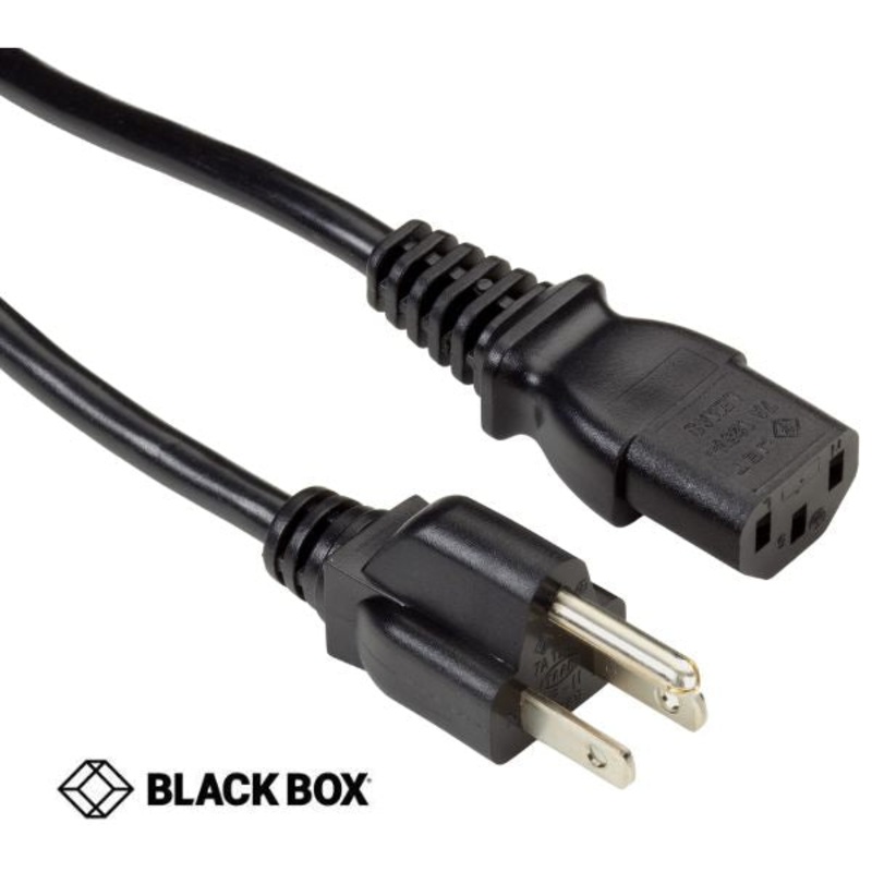 EPXR30 – INST CORD 3/18 2FT RND BLK SVT NEMA 5-15P TO FEM C13