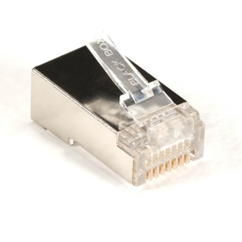 FMTP5ES-50PAK – MODULAR PLUG 8P8C SOL SH CAT5E RND (50 pcs/pkg)