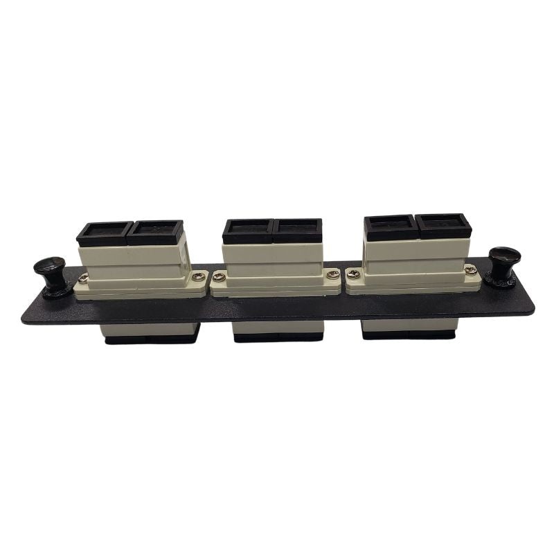 JPM451B – FIBER ADAPTER PANEL 3PORT SC-SC DUPLEX BEIGE LGX 6F W/FLANGE