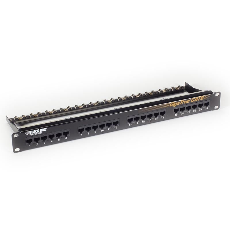 JPM610A-R8 – PATCH PANEL 24PORT CAT6 1U 19IN BLK