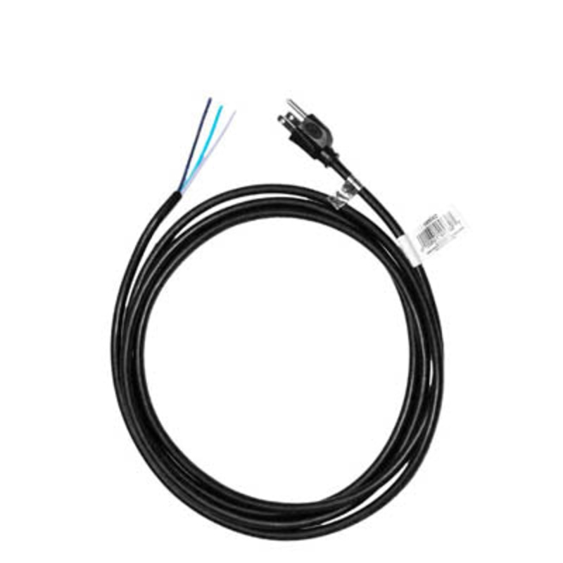 PYDE-1381 – LINE CORD 3/18 6FT ROUND BLACK OPEN END SJTW 300V 105C PL 5-15P
