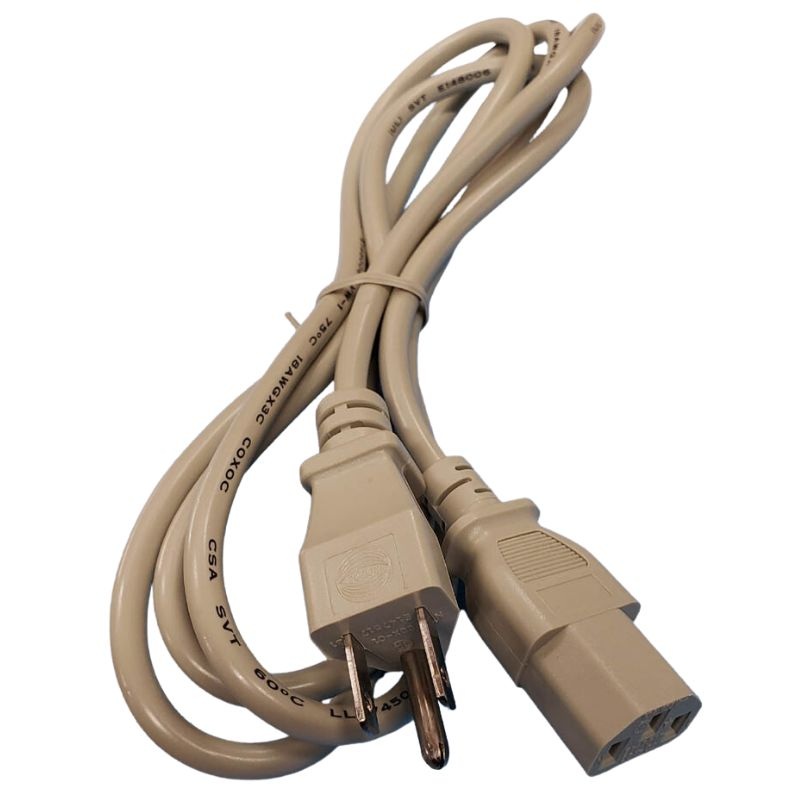PYEG-1359C – INST CORD 3/18 6FT RND BEIGE SVT PLUG 5-15P TO FEM C13