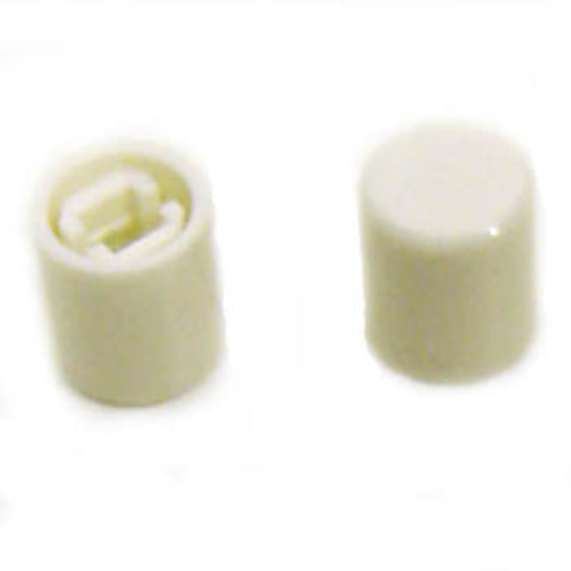 A041602 – KNOB 1/4IN PLAST 10MM SNAPON WHT  (2 pcs/pkg)