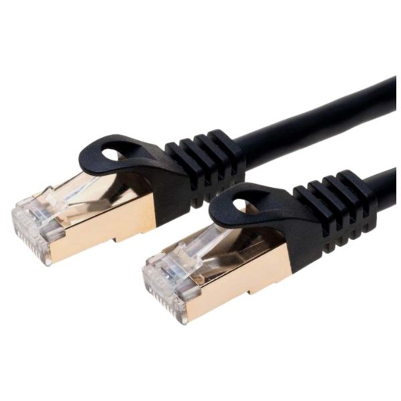 03764 – PATCH CORD CAT7 BLK 50FT SHIELD 600MHZ 10GBPS S/FTP NETWORKING