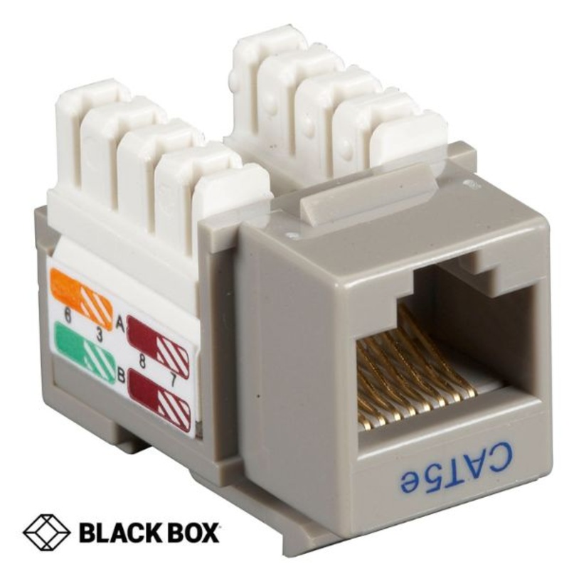 CAT5EJ-GY – KEYSTONE JACK CAT5E GREY 110 90DEG