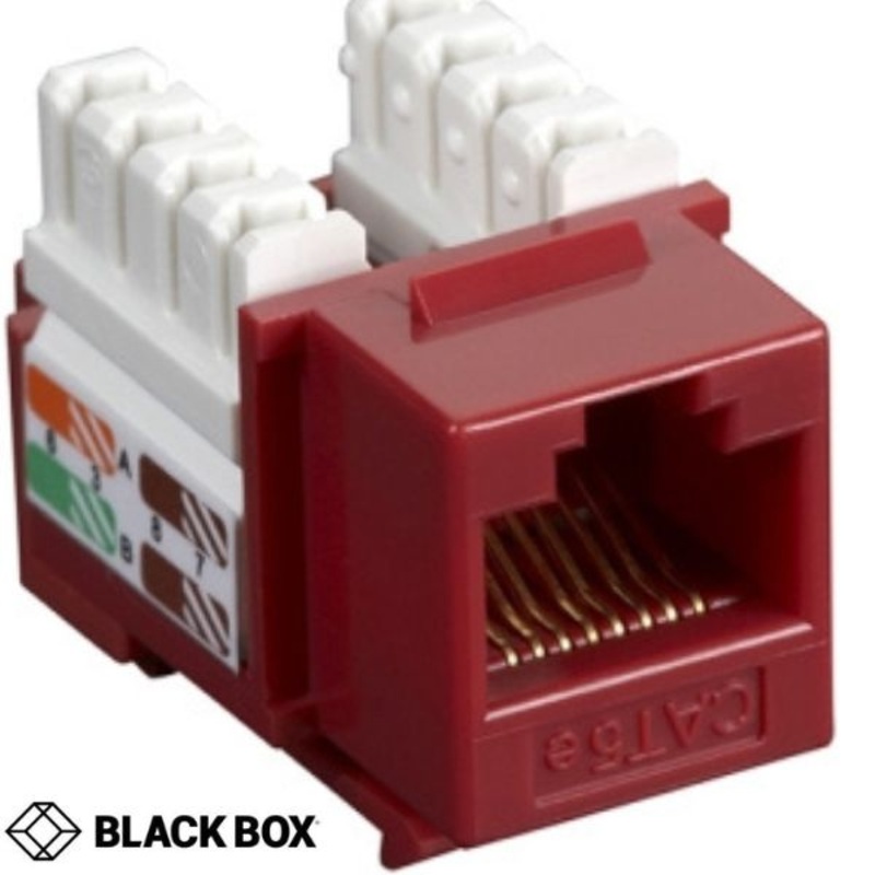 CAT5EJ-RD – KEYSTONE JACK CAT5E RED 110 90DEG