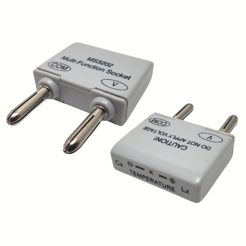 MS3202 – BANANA PLUG TO K-TYPE THERMOCOUPLE/LX/CX ADAPTER GRY