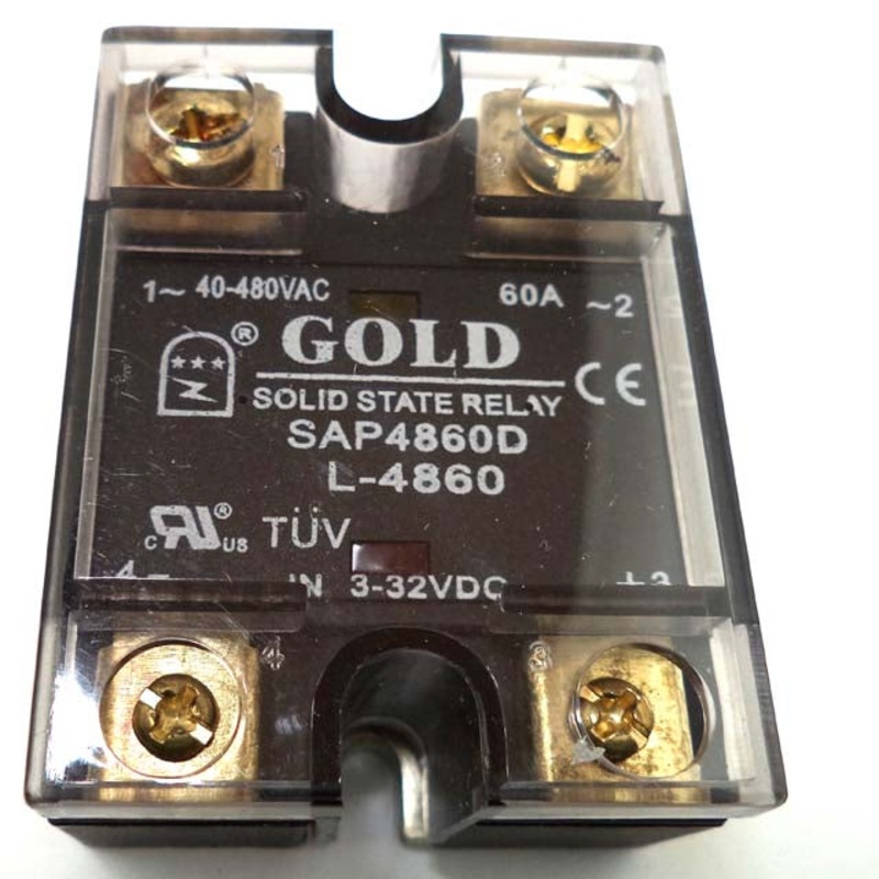 SAP4860D-L – RELAY SSDC 3-32V 60A/480VAC SCREW MOUNT WITH INDICATOR